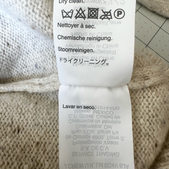 Madewell Womens Cream Merino Wool Boat Neck Button Shoulder Sweater Dress XS - Picture 5 of 7